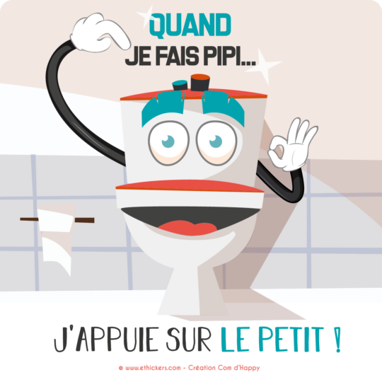 Stickers des gestes écoresponsables - J'appuie sur le petit