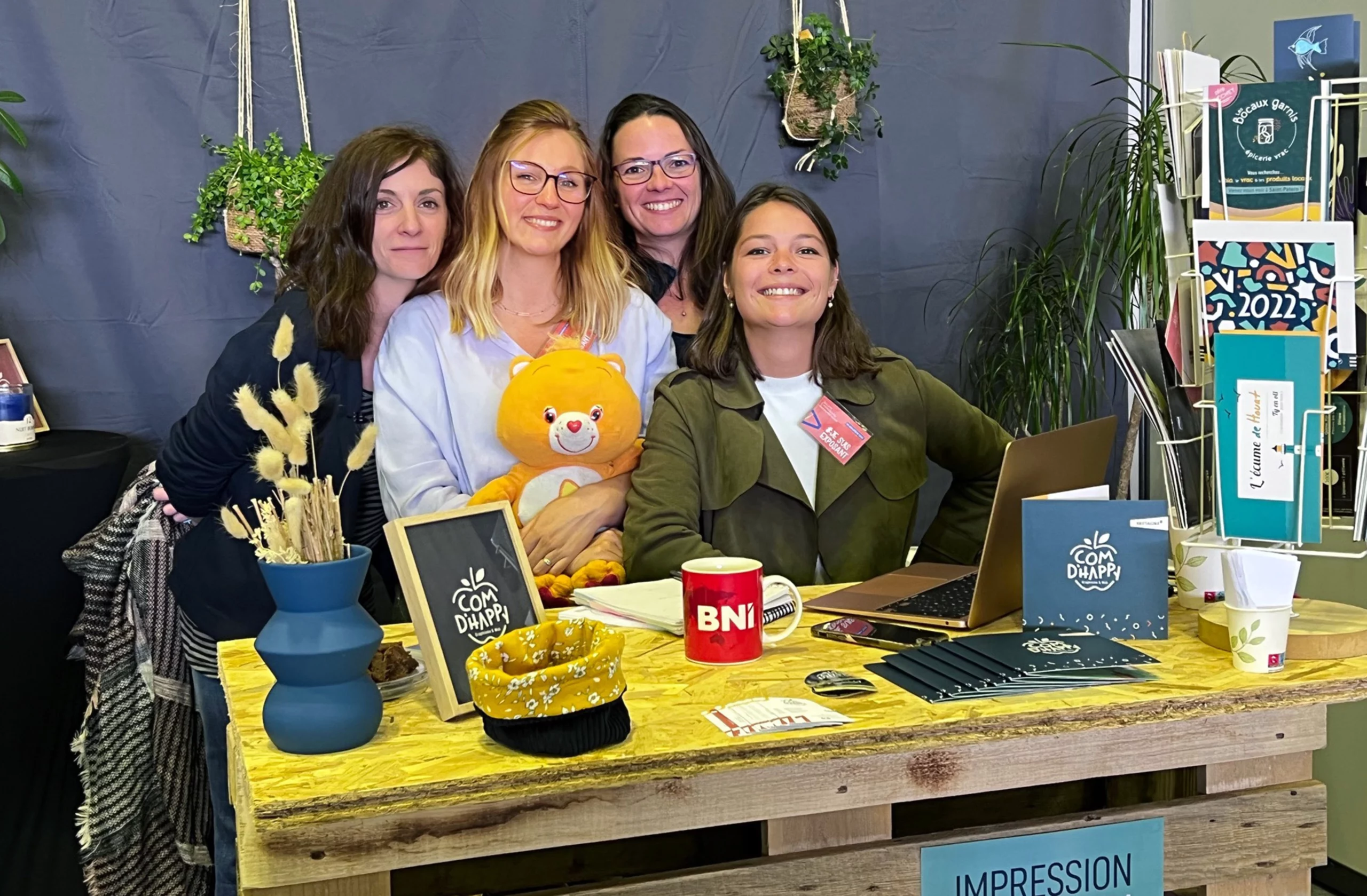 Salon parcours entreprendre Vannes, stand Com d'Happy