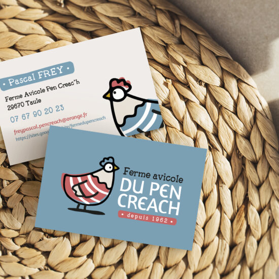 Logo et Carte de visite Ferme de pen creach