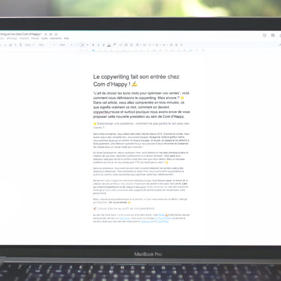 Le copywriting fait son entrée chez Com d’Happy !